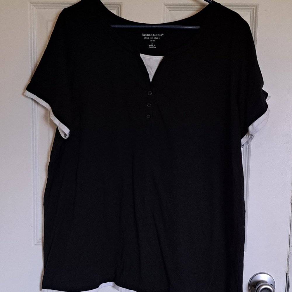 Woman Within Layered-Look Top - Picture 2 of 4